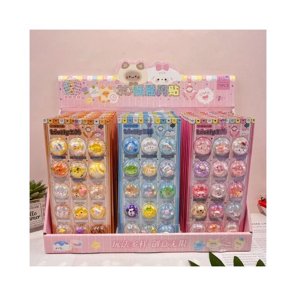 シール DIY 3枚セット ぷくぷくシール 3種類 ボンボンシール ドロップシール ボンボン ぼんぼん 3Dステッカー 立体ステッカー ぷっくりシール デコシール