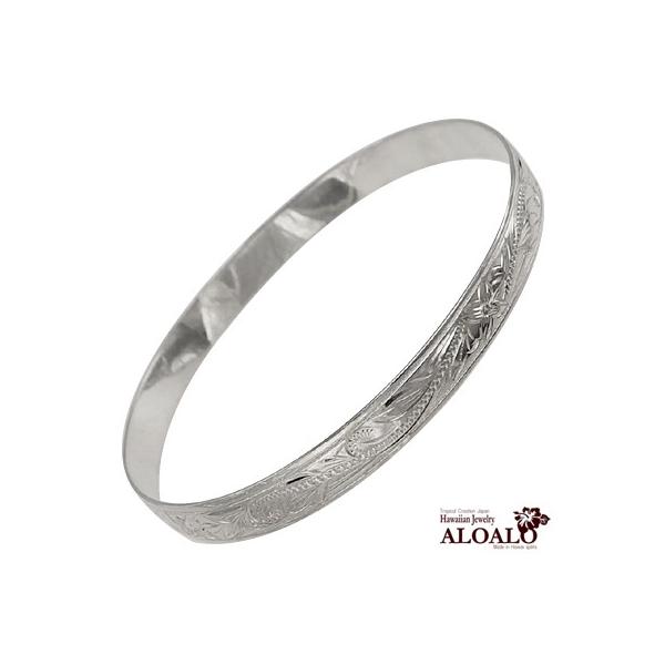 ハワイアンジュエリー バングル 腕輪 スクロールバングル 8mm