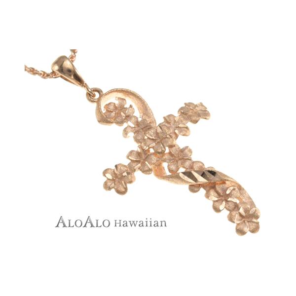 ハワイアンジュエリー / ペンダント プルメリアデザインクロストップ
