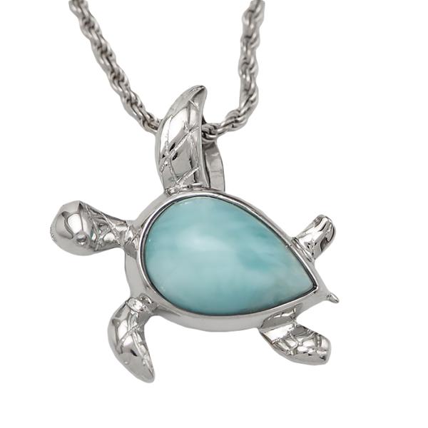 ハワイアンジュエリー ネックレス ペンダント ラリマー ホヌ トップ