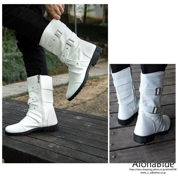 エンジニアブーツ メンズ ブーツ ミリタリーブーツ 皮靴 革靴 ワークブーツ Puレザー ロングブーツ 防水 紳士靴 ブラック ホワイト Buyee Buyee Japanese Proxy Service Buy From Japan Bot Online
