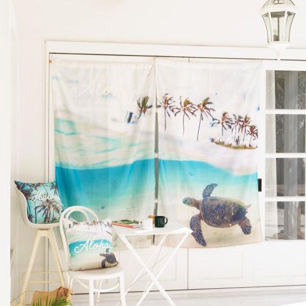 ハワイアン カーテン 2枚セット 2枚組 タッセル付 ハワイ インテリア 雑貨 リビング ホヌ ウミガメ おしゃれ 海 ビーチ カナニフォト Curtain Kanani 2set Honu Khk Aloha Diaries ハワイセレクトshop 通販 Yahoo ショッピング