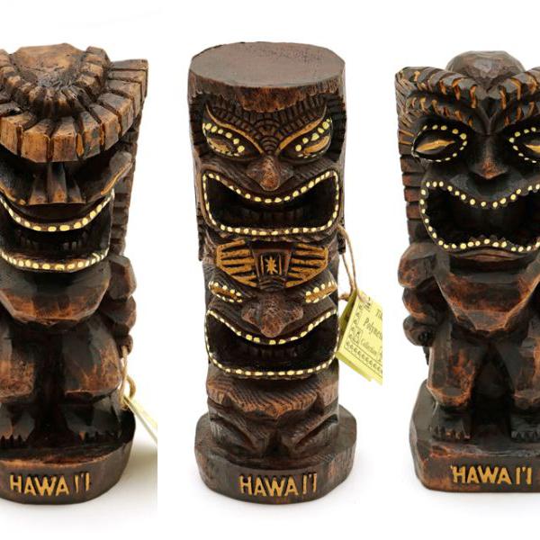 ハワイ ティキ TIKI 守り神 守護神 彫り 人形 幸運 ハワイアン雑貨