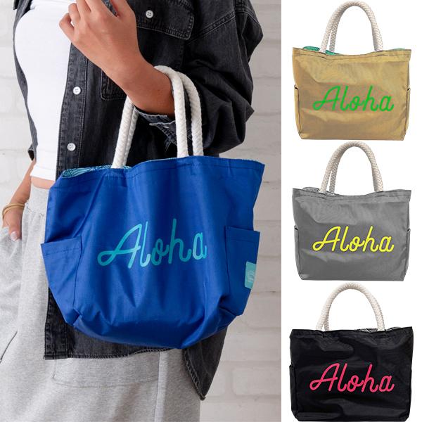 ハワイアン バッグ トートバッグ ミニ リバーシブル ランチ 小物入れ