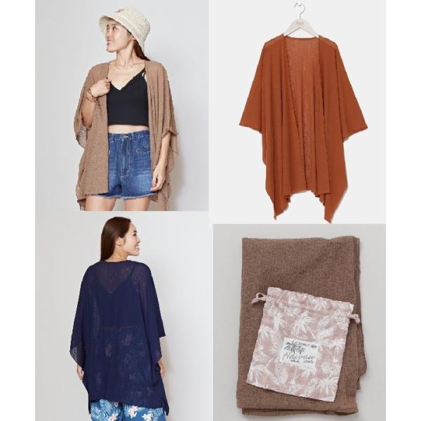 MANAOLA Hawaii マナオラ　ロングカーディガン シアーロングカーディガン』