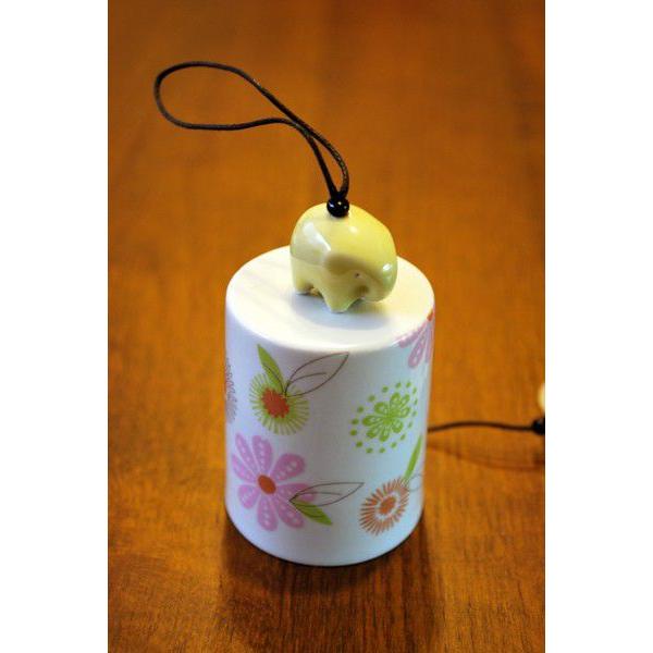 タイ輸入 風鈴 陶器製 かわいい像の風鈴 Flora-1 （IZ003-D） アジア
