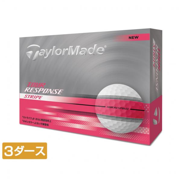TaylorMade - 【TaylorMade】TOUR RESPONSEホワイト ストライプ１ダース TaylorMade テーラーメイド TOUR RESPONSE Stripe Pink ツアー