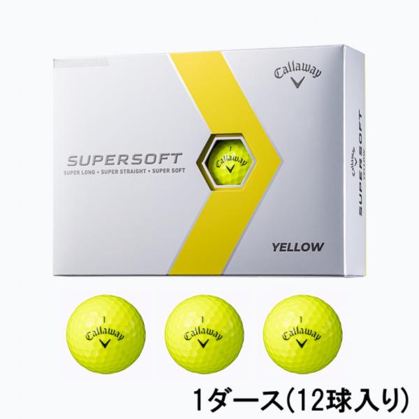 3ダース販売 callaway キャロウェイ スーパーソフト ゴルフボール 黄色 Callaway（キャロウェイ） スーパーソフト イエロー SUPERSOFT YLW 23