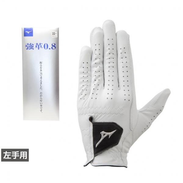 ミズノ ゴルフウェア ゴルフグローブ グローブ ゴルフ手袋 強革0.8 厚手 5MJML01101 メンズ ホワイト MIZUNO