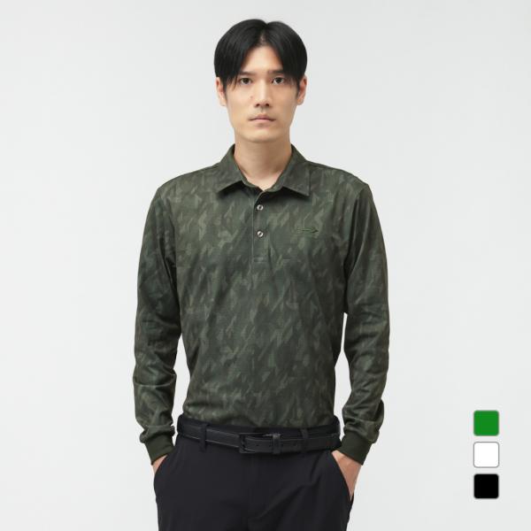 ◇伸縮性に優れたニット素材を使用した長袖シャツ。オリジナル柄を全面にプリント。同系色で纏めることにより、着やすさと柄の主張のバランスに拘りました。機能:吸水速乾、ストレッチ、UVカット ■カラー： ディープグリーン ホワイト ブラック ■素...