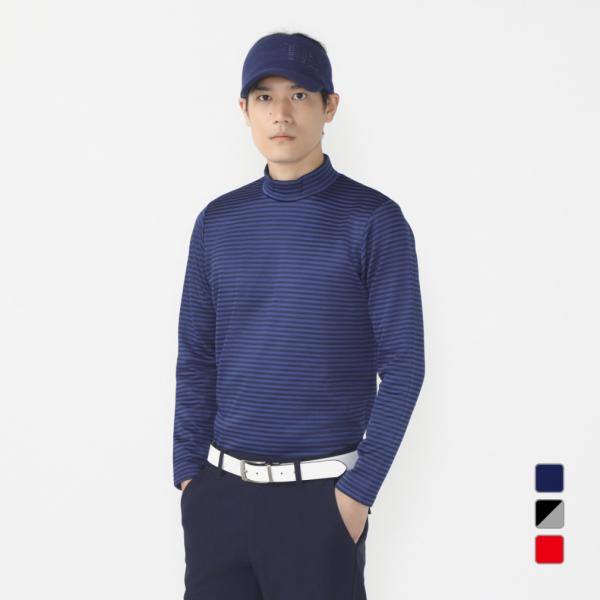 ◇発熱保温(iHEAT)、ストレッチ素材を使用したボーダー柄モックネックシャツ。 乾燥時期に発生しやすい静電気を軽減。 ◇裏起毛で暖かい ■カラー： ネイビー×ダークブルー ブラック×グレー レッド×プラムレッド ■素材：ポリエステル95％...