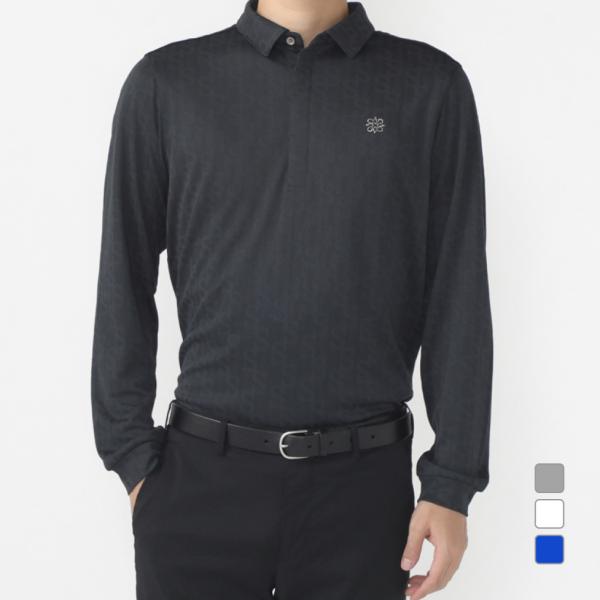 ゴルフウェア　セントアンドリュース セントアンドリュース SA 手描き風ロゴジャガードクルーネック