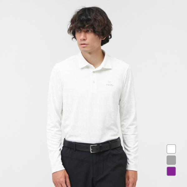 PING（ピン） ゴルフウェア 長袖シャツ 秋 冬 ロゴジャカード長袖