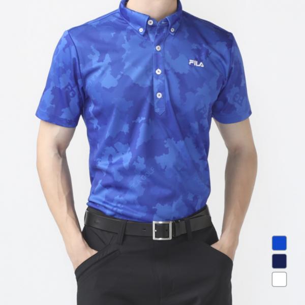 FILA（フィラ） ゴルフウェア 半袖シャツ 春 夏 ボタンダウン半袖