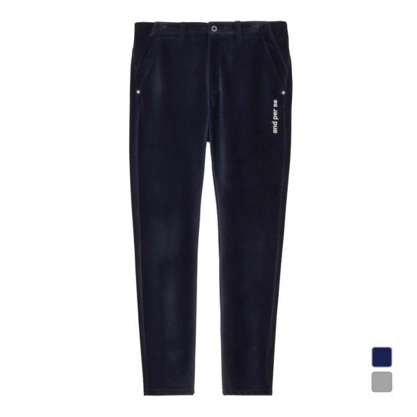 and per se ストレッチパンツ レディース　コーデュロイ　秋冬　新品 and per se（アンパスィ） ゴルフウェア ウインドパンツ 秋 冬