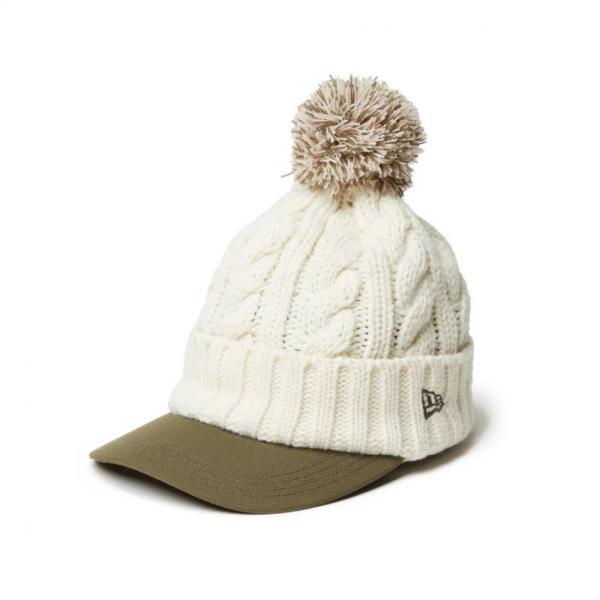 Newera■[Golf] [Woman] POM visor knit cap■送料込 New Era GOLF WoMen Pom Pom Visor Knit Cap, Navy / 2024