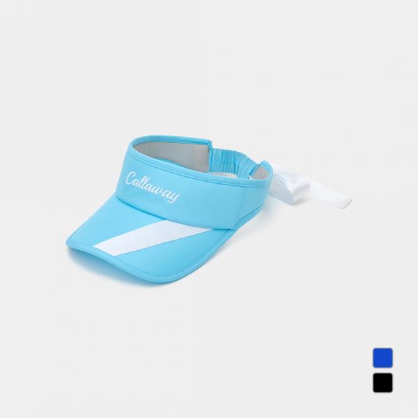 ◇リボン付きバイザー ◇フロントにCALLAWAY筆記体刺繍を施したデザインバイザー。バックスタイルには取り外しが可能なリボンをあしらいカジュアルになりがちなスタイルを女性らしく演出しました。素材は春夏に最適なポリエステル生地を採用し、イヤ...