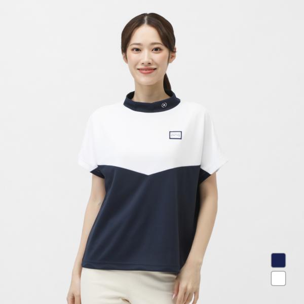 マルボン ゴルフウェア レディース ハイネックTシャツ Tシャツ 2点セット夏 マルボン ゴルフウェア レディース ハイネックTシャツ Tシャツ 2