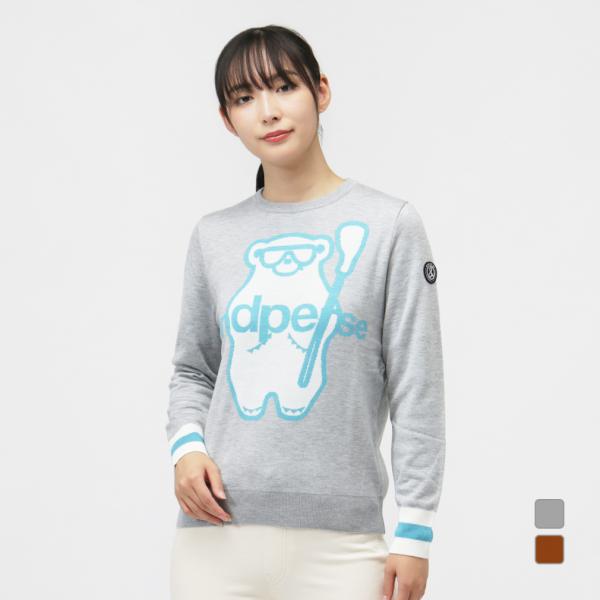 and per se（アンパスィ） レディース ゴルフウェア 長袖セーター 秋