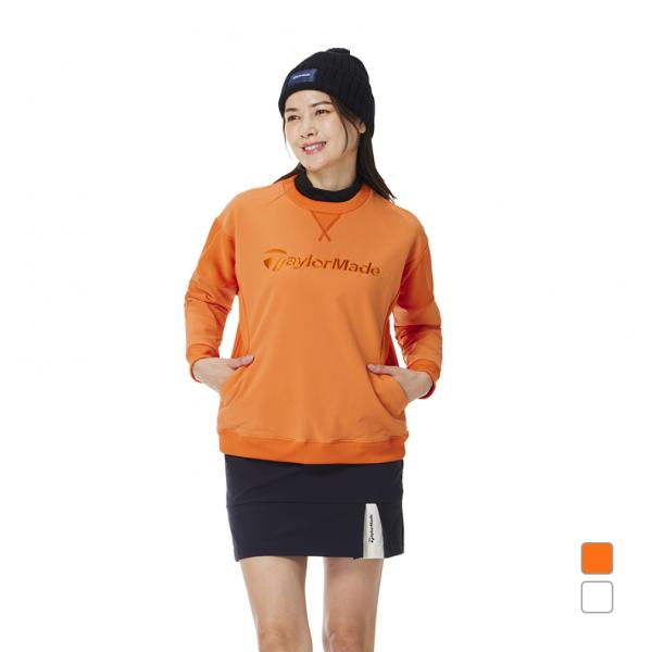 新品TaylorMade テーラーメイド ニットジャケット 防風 オレンジ M TaylorMade（テーラーメイド） レディース ゴルフウェア 長袖