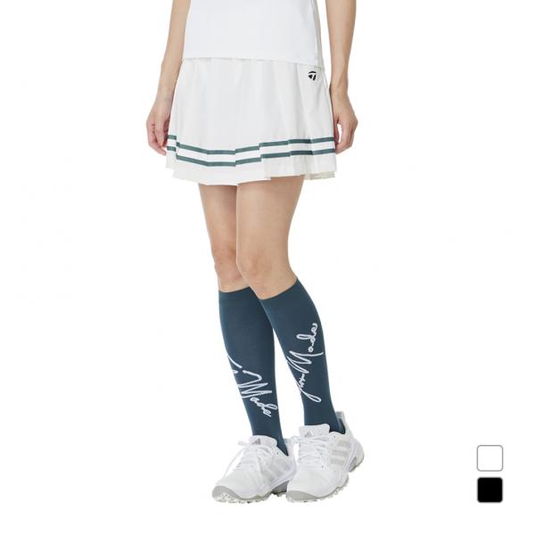 LL【TaylorMade】美品 ゴルフ スカート 紺白 パンツ付 ロゴ 希少 TaylorMade（テーラーメイド） レディース ゴルフウェア スカート 春