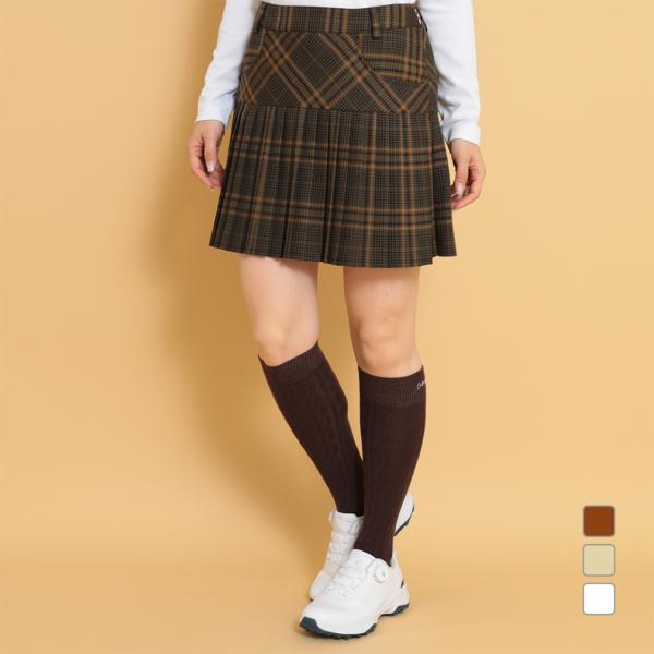 ◇チェック素材使用のスカートは、プリーツデザインでトラディショナルに仕上げました。クラシックにもモダンにもコーディネイトの幅の広いスカートです。3色柄行きの違うチェックはそれぞれのニュアンスを楽しむことができます。 ■カラー(メーカー表記)...