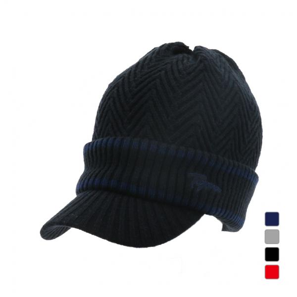 ◇ツバ付きタイプのニット帽子。日よけと防寒の両立が可能。冬らしいニット編み柄と配色ラインがアクセント。 ■カラー： ネイビー ライトグレー ブラック レッド ■素材：本体/アクリル100％ 裏地/ポリエステル100％ ■サイズ： 頭周り/4...