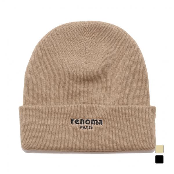 レノマ ゴルフウェア ニット帽子 秋 冬 BRAND LOGO CUFF KNIT CAP RGAC