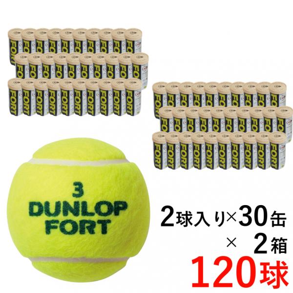 DUNLOP - 最安値に挑戦！！　☆DUNLOPFORT☆新品ダンロップフォート2個入33缶1箱 DUNLOP FORT ダンロップ フォート 2球入缶 SDGS | ダンロップ