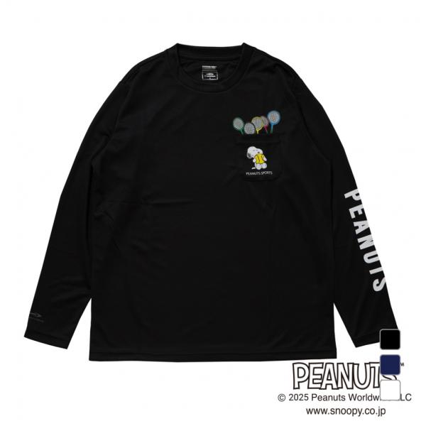 ◇ピーナッツのグラフィックがポイントの長袖Tシャツ。◇スヌーピーと胸ポケットの2.5次元プリントが特徴のTシャツです。◇スヌーピーを左胸にプリントしたスポーティなロングTシャツです。◇吸水速乾、UPF50+◇吸水速乾:汗を素早く吸収、拡散し...