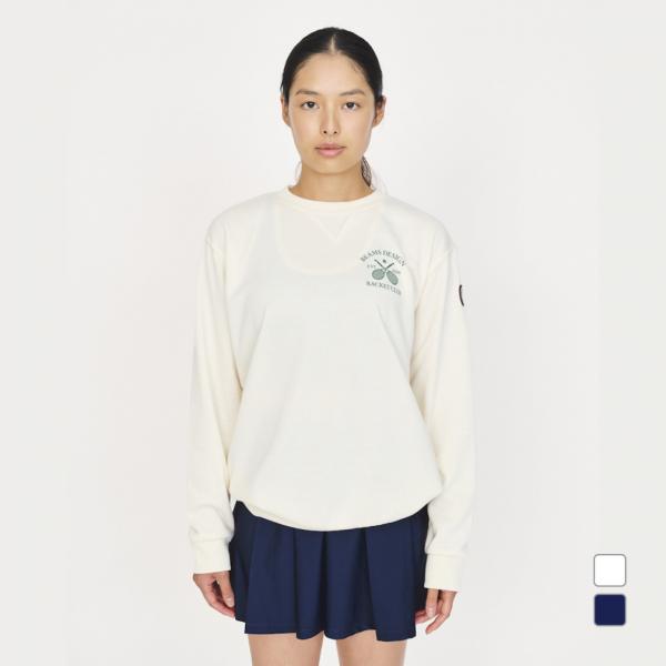 ◇クラシックな「BEAMS DESIGN RACKET CLUB」グラフィックが特徴のテニスコレクション。吸水速乾のドライ裏毛スウェット素材・前Vガゼット付きのクラシックディテール。■カラー:ネイビーオフホワイト■素材:本体:ポリエステル ...