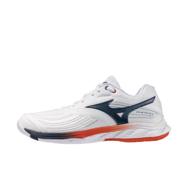 ミズノ ウエーブファング3 71GA261301 メンズ レディス バドミントン シューズ 3E : ホワイト×レッド MIZUNO