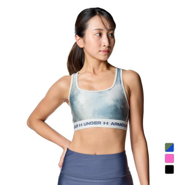 アンダーアーマー レディース スポーツブラ UAクロスバックブラ プリント ミディアムサポート 6007695 スポーツウェア ヨガウェア UNDER ARMOUR