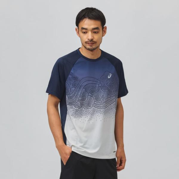 アシックス メンズ 陸上/ランニング 半袖Tシャツ ROAD FADE SS TOP 2011D512 ランニングウェア asics