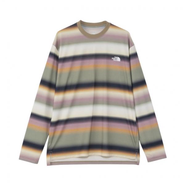 ザ・ノースフェイス メンズ ランニング 長袖Tシャツ ロングスリーブフラッシュドライボーダークルー NT62491 : ベージュ THE NORTH FACE