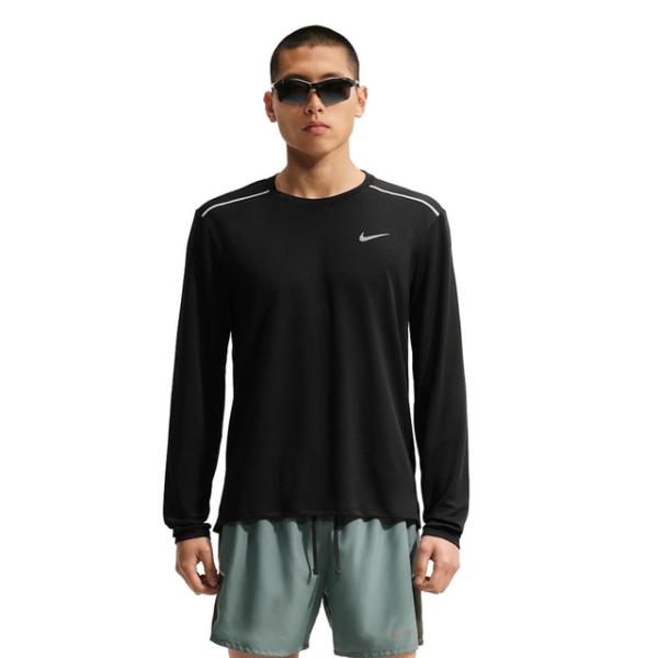 ナイキ メンズ 陸上/ランニング ウェア 長袖Tシャツ マイラー Dri-FIT ロングスリーブ ランニングトップ IF2087-010 : ブラック NIKE