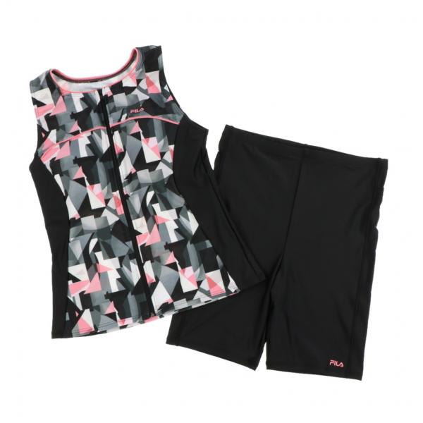 FILA♡パステル♡超美品 FILA フィラ レディス 水泳 フィットネス水着 カラーブロック柄