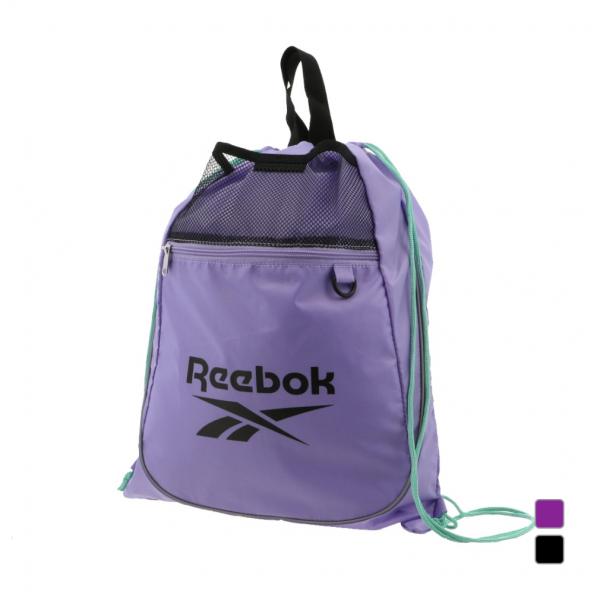 ◇REEBOKナップサック◇大きな収納口で荷物の出し入れがスムーズに出来るREEBOKのナップサックです。紐を絞るだけの簡単な仕様のデザインです。チャック付きのポケットが付いているので荷物の整理もしやすくプールやジムなどのスポーツシーン、通...
