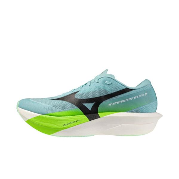 予約商品 ミズノ HYPERWARP ELITE 2 ハイパーワープ エリート 2 J1GU270131 メンズ レディス ランニングシューズ 2E : グリーン MIZUNO