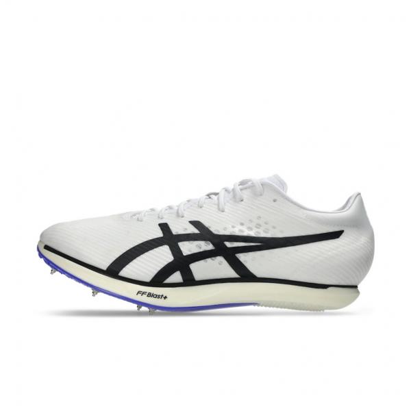 アシックス COSMORACER MD 3 コスモレーサーMD3 1093A221 中距離用スパイク 陸上競技 シューズ メンズ 陸上スパイク 2E : ホワイト×コバルトブルー asics