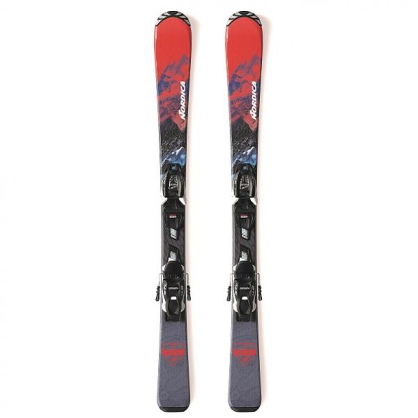 ノルディカ TEAM AM FDT 0A23380000 001 22-23年モデル ジュニア キッズ 子供 スキー 板 ビンディング付き : レッド×ブラック NORDICA