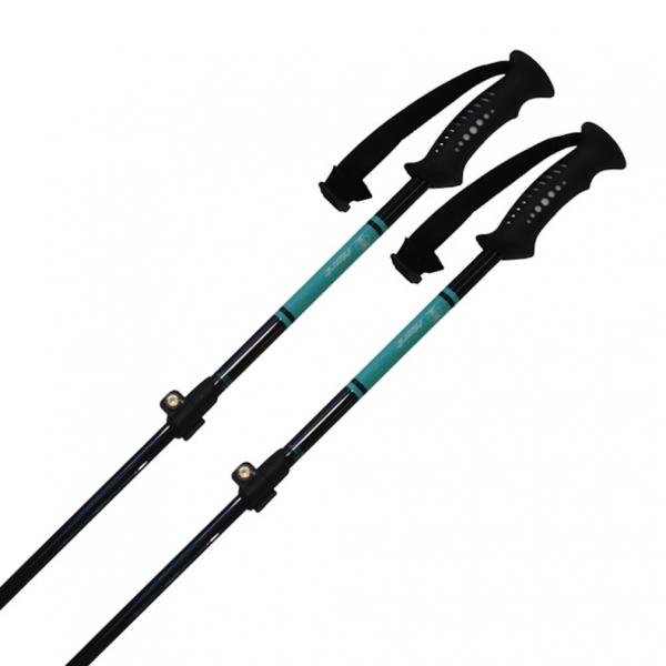 ◇アルミ伸縮スキーポール■カラー：ターコイズブルー×ブラック■生産国：中国アルペン alpen スポーツデポ SPORTSDEPO スキー スキーハード ポール ストック