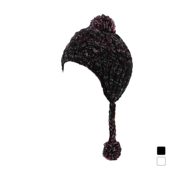 ◇ジュニアフリンジニットキャップフリース裏地付きで暖かい。耳あて付きでさらに防寒性アップ。■カラー：ホワイトブラック■素材：本体/アクリル100％、裏地/ポリエステル100％■頭周り：JS/52〜54cmJL/54〜56cm■生産国：中国■...