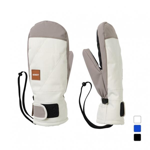 ◇斜め切替のデザインミトン◇シンプルミトン。内部5本指仕様。耐水圧10000mm。■カラー(メーカー表記)：オフホワイト(01：off white)ブルーグレー(02：blue gray)ブラック(03：off black)■素材：耐水圧1...