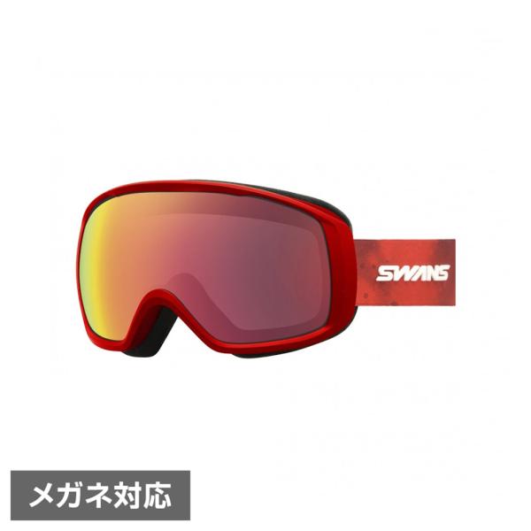 ◇新型 左右の視界が広く眼鏡対応の球面レンズゴーグル■カラー：GLRフレームカラー/グロスレッドレンズカラー/レッドミラー×グレイ■可視光線透過率：13％■紫外線透過率：0.1％以下(UVカット99.9％以上)■レンズ形状：成型球面レンズ、...