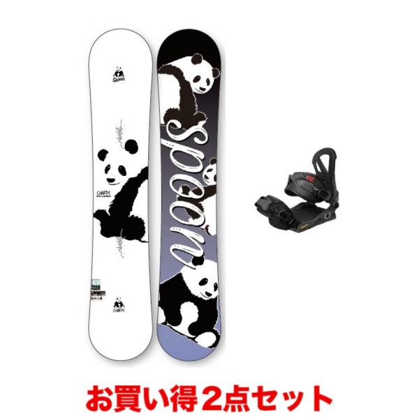 スプーン CHARM WHT ＆ EQUIP BINDING BLACK 板＋ビンディングセット