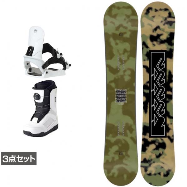 K2 ケーツー STANDARD CAMBER ＆ CAUSE ＆ JAFFE ホワイト 板＋