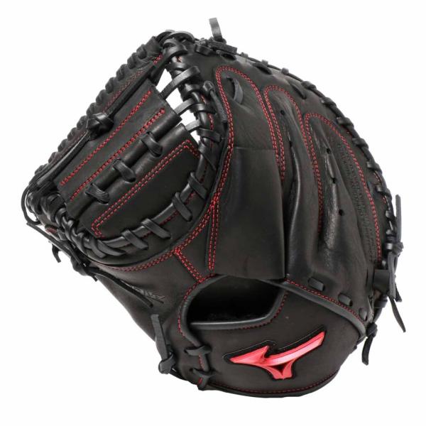 【未使用品】アップセット限定品　軟式　投手用　ブラック×レッド MIZUNO（ミズノ） 軟式用WILL DRIVE RED 捕手用/M-R型 左投用