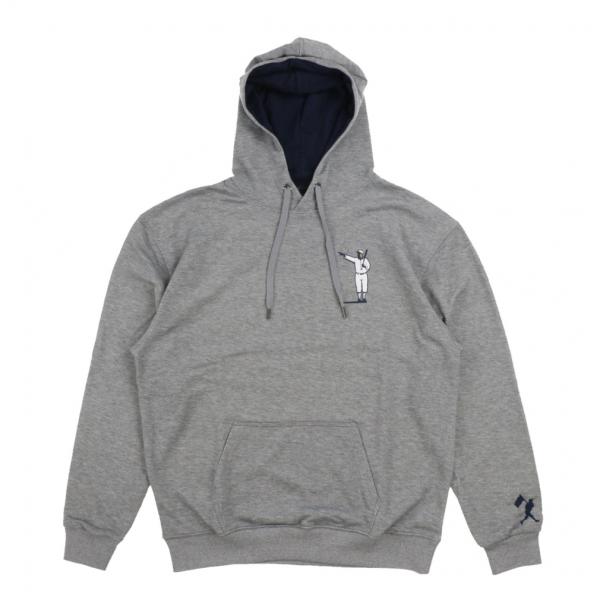 ベースボールイズム メンズ 野球 長袖ウインドブレーカー HOODIE-NO FEAR - BABE- 0625FW0005 フーディー : グレー Baseballism