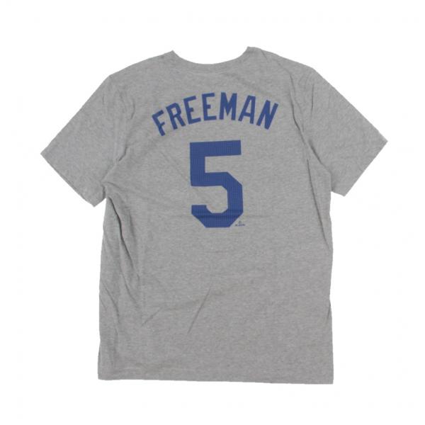 ナイキ メンズ 野球 ウェア MLB フレディフリーマン ネームアンドナンバー TEE Tシャツ 06GLD901K ロサンゼルス・ドジャース : グレー NIKE